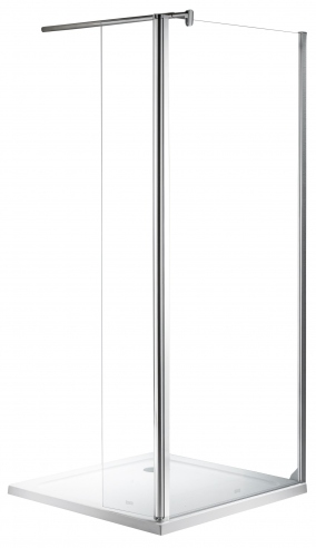 FLIT DUO shower wall 120 + 30x190cm, 6mm glass