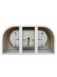 Acrylic free standing back-to-wall bathtub, model AREZO white 150x75x58 cm - 3
