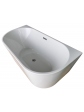 Acrylic free standing back-to-wall bathtub, model AREZO white 150x75x58 cm - 5