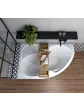 Large corner bathtub, arrangement against the wall, built-in - 160x100 cm ORUNA