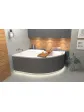 Large corner bathtub with a frame on legs - 160x100 cm ORUNA