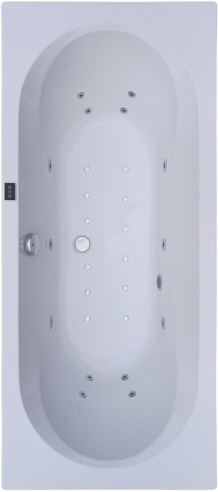 Whirlpool bathtub rectangular ORIA DUO 170x80 cm