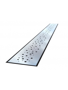 A modern linear drain with a length of 80 cm, manufactured in Poland.