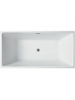 Free-standing rectangular acrylic bathtub, TERNO model, white 170x80x60 cm - 1
