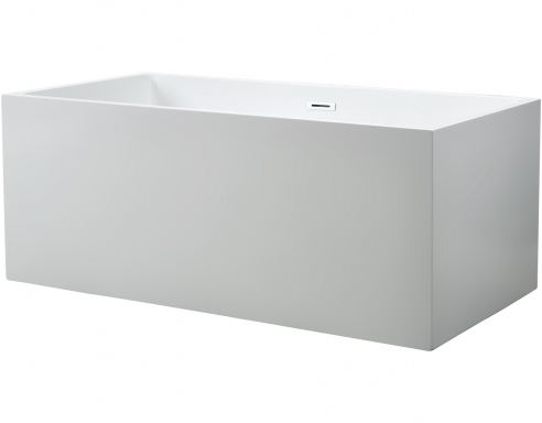Free-standing rectangular acrylic bathtub, TERNO model, white 150x75x60 cm