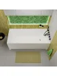 Rectangular white bathtub built into a recess, ESSENTE guarantee - 180x80 cm BERNO