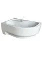 Asymmetric corner bathtub made of sanitary acrylic - 150x100 cm ORUNA