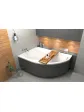 Corner bathtub arranged against the wall - 150x100 cm ORUNA