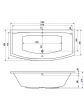 Rectangular acrylic bathtub PrimaLine EVA 190x75/92 - 1