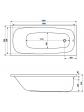 Rectangular acrylic bathtub PrimaLine LUNA 160x70 - 1