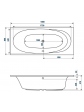 Rectangular acrylic bathtub PrimaLine SOFA 180x80 - 1
