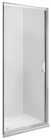 Drzwi prysznicowe wnękowe wahadłowe jednoskrzydłowe VERDO 80x190 cm