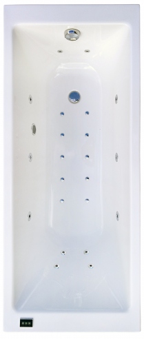 Whirlpool bathtub rectangular BERNO 170x70 cm