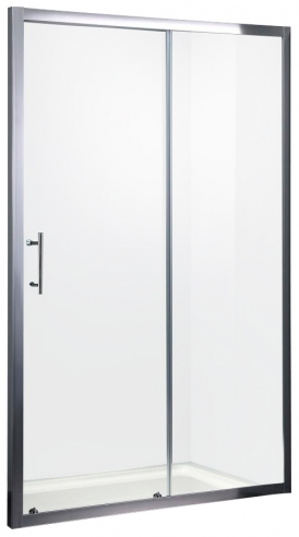 Sliding semi-frameless alcove shower door Easy Slider 110x190 cm