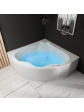 Polish corner hydromassage bathtub 140x140 cm AVIRA PureFull series with LED backlight