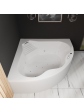 Jacuzzi whirlpool corner bathtub AVIRA 140x140 cm with air and water hydromasage