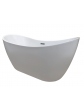 Free-standing oval acrylic bathtub, RIVOLI model, white 150x72x72 cm - 2