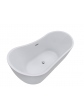Free-standing oval acrylic bathtub, RIVOLI model, white 150x72x72 cm - 1