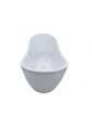 Free-standing oval acrylic bathtub, RIVOLI model, white 150x72x72 cm - 4