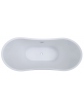 Free-standing oval acrylic bathtub, RIVOLI model, white 150x72x72 cm - 5