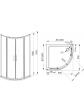 Nivo shower enclosure 90x90x190.5 cm with 5.5 cm tray - 1