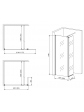 FLIT DUO shower wall 90 + 30x190cm, 6mm glass - 3
