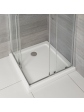 Square, low BOLTON shower tray 90x90x6 cm, white with a drain in the middle - 2
