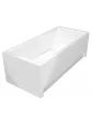 Wall-mounted acrylic rectangular bathtub with legs - 140x70 cm BERNO