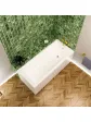Small rectangular universal bathtub made of acrylic board, top view - 150x70 cm BERNO