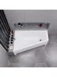 Corner bathtub arrangement with casing - 160x100 cm BARBOSA