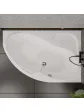 Asymmetric corner bathtub with built-in siphon, free top view, - 1500x1000 mm ORUNA