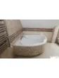 White corner bathtub with free siphon - 140x140 cm ORUNA