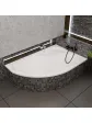 Corner bathtub for the bathroom, arrangement covered with tiles - 160x100 cm ORUNA
