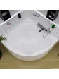 Wall-mounted corner bathroom bathtub - 150x150 cm ORUNA