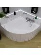 Corner bathtub on legs, built-in arrangement, 140x140 cm ORUNA