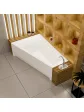 Large corner bathtub with overflow - 160x100 cm BARBOSA