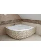 Corner bathtub with overflow - 140x140 cm ORUNA
