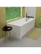 Rectangular bathroom bathtub 1500x700 mm, small, white, built-in, top view BERNO
