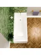 Rectangular wall-mounted bathtub, top view - 140x70 cm BERNO