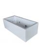 Hydromassage bathtub 170x80 with white sanitary acrylic skirts