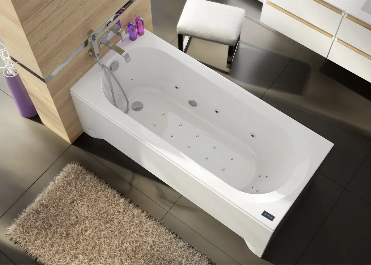 Arrangement of rectangular jacuzzi massage tub, ExclusiveLine series - model IDA