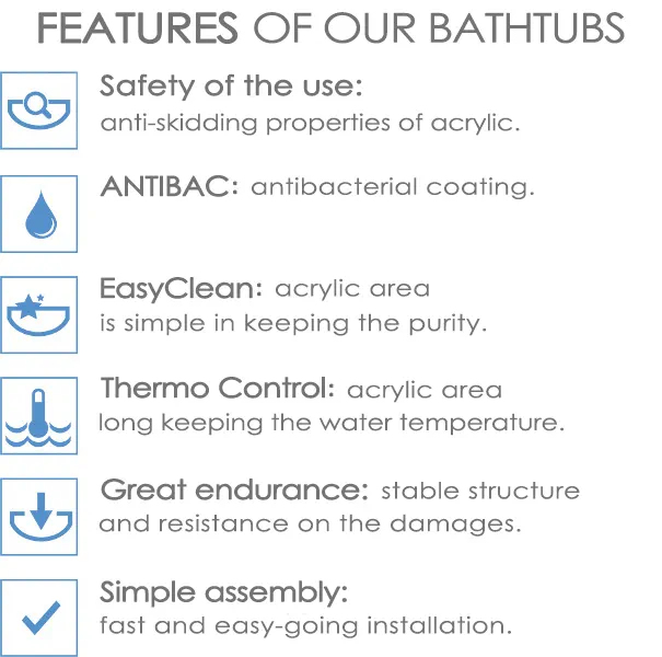 The most important features of acrylic ESSENTE bathtubs, ExclusiveLine series