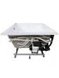 Duża dwuosobowa wanna z jacuzzi hydromasaż polski producent 190x120 cm model Excellent