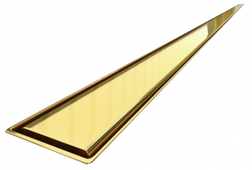 Gold linear drain SLIM 70 cm with a Viega siphon