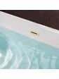 Upper golden rectangular cover 110x25 mm overflow for the ESSENTE freestanding bathtub
