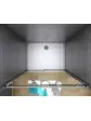 Single-leaf sliding shower door for a 1200 mm recess