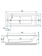 Rectangular acrylic bathtub PrimaLine QUATRO 140x70 - 1