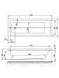 Rectangular acrylic bathtub PrimaLine QUATRO 150x70 - 1