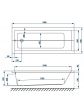 Rectangular acrylic bathtub PrimaLine QUATRO 170x70 - 1