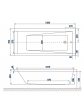 Rectangular acrylic bathtub PrimaLine QUATRO MINI 120x70 - 1